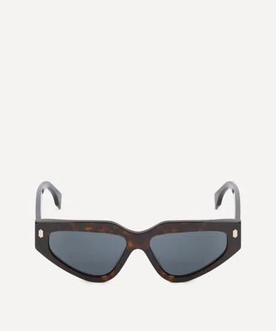 FENDI FENDI ROMA CAT-EYE HAVANA ACETATE SUNGLASSES