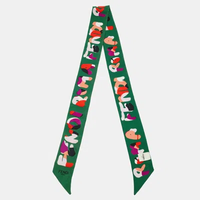 FENDI ROMA PRINT SILK BANDEAU