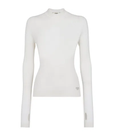 FENDI FENDI SLIM FIT CREWNECK JUMPER