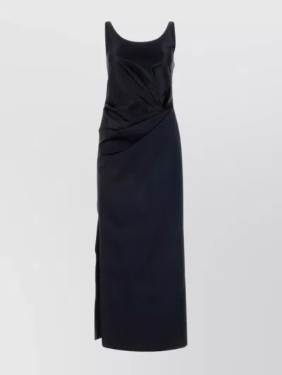 FENDI SATIN DRESS IN DEEP NIGHT