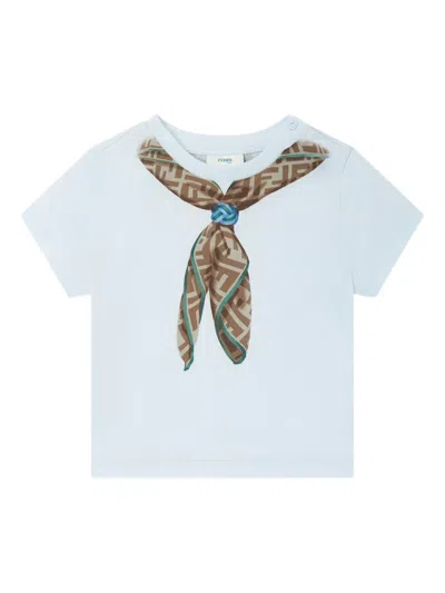 FENDI SCARF-PRINT T-SHIRT