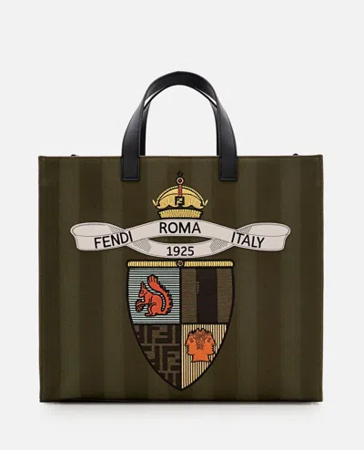 FENDI SHOPPING BAG CANVAS PEQUIN