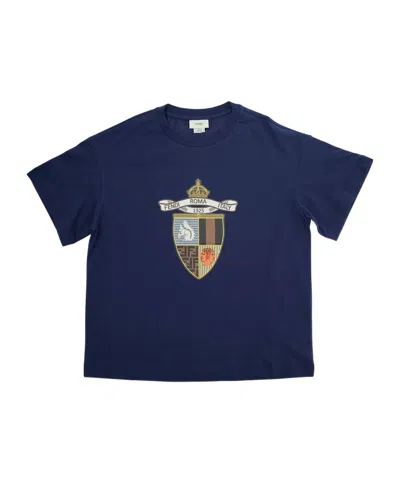 FENDI FENDI KIDS CREST PRINTED CREWNECK T-SHIRT