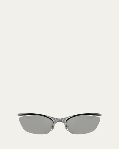 FENDI SIGNATURE CRYSTAL CAT-EYE SUNGLASSES