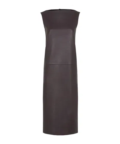 FENDI DARK PURPLE LEATHER DRESS