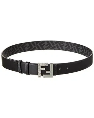 FENDI FENDI SQUARED FF REVERSIBLE LEATHER BELT MEN'S