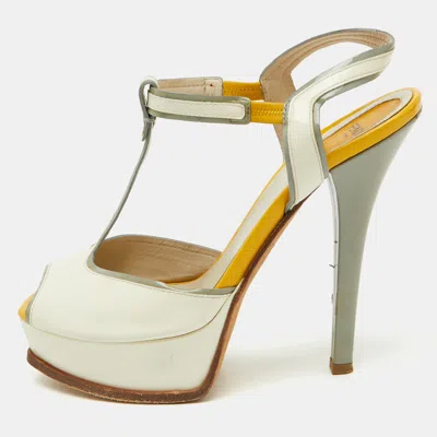 FENDI STA PLATFORM SANDALS SIZE 40