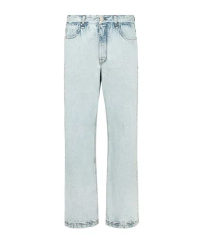FENDI FENDI LOGO PATCH STRAIGHT-LEG JEANS