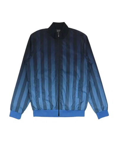 FENDI STRIPED ZIPPER CASUAL JACKET