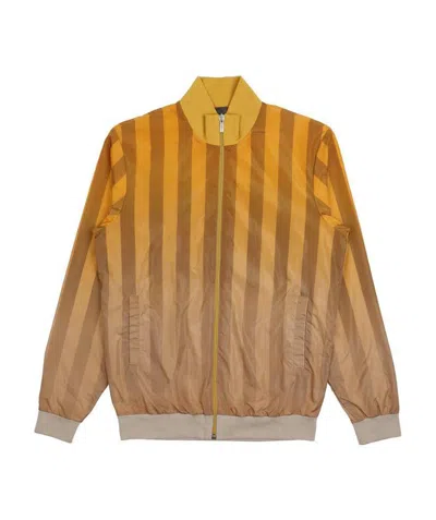FENDI STRIPED ZIPPER CASUAL JACKET
