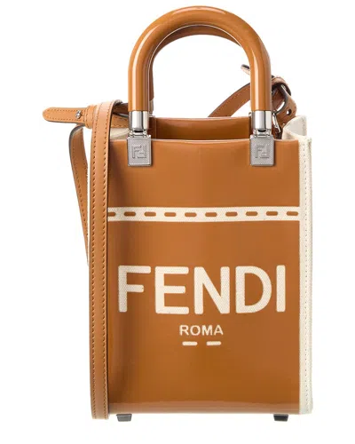 FENDI FENDI SUNSHINE MINI PATENT TOTE