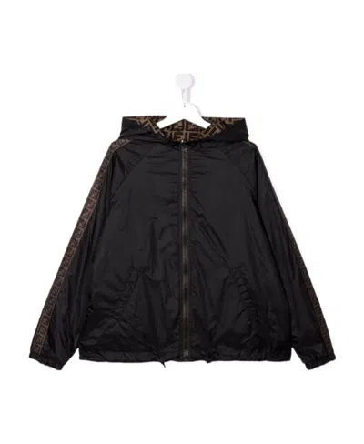 FENDI FENDI KIDS REVERSIBLE HOODED JACKET