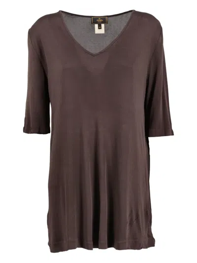 FENDI V-NECK T-SHIRT