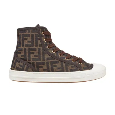 FENDI FENDI WMNS FF MOTIF DOMINO HIGH 'BROWN'