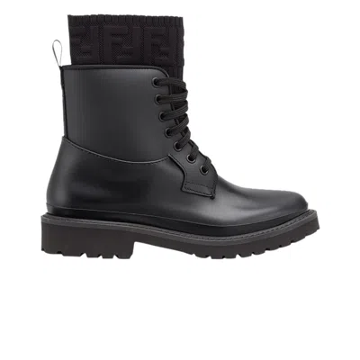 FENDI FENDI WMNS ROCKOKO PVC BIKER BOOT 'BLACK'