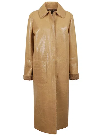 FENDI FENDI WOMEN LEATHER COAT