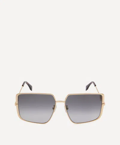 FENDI FENDI WOMEN'S SQUARE FF DIAMONDS METAL SUNGLASSES