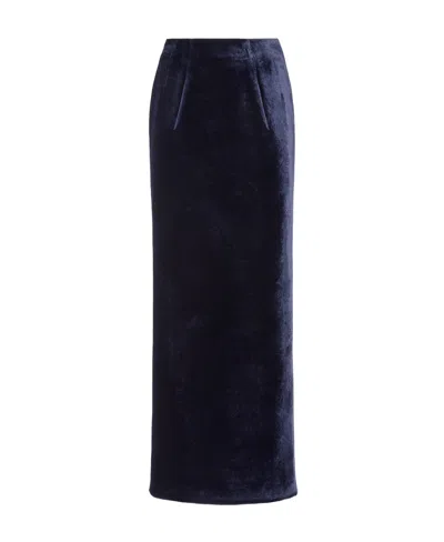 FENDI FENDI ZIP-DETAILED VELVET SKIRT