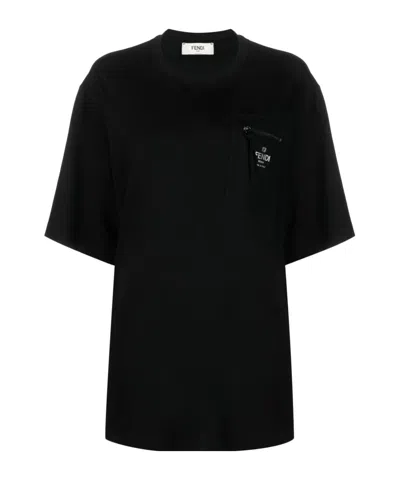 FENDI ZIP-POCKET SHORT-SLEEVE T-SHIRT