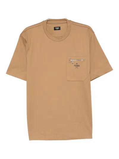 FENDI ZIP-POCKET T-SHIRT