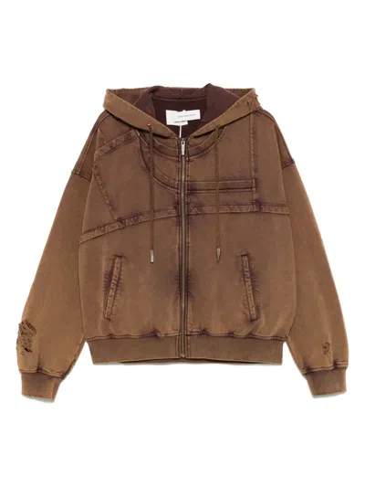 FENG CHEN WANG LOGO-EMBROIDERED HOODIE