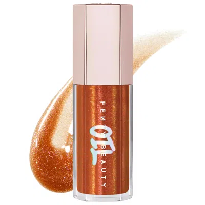 FENTY BEAUTY BY RIHANNA GLOSS BOMB OIL LUMINIZING LIP OIL 'N GLOSS FRO$TED BUNZ 0.3 OZ/9 ML
