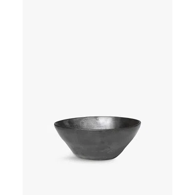 FERM LIVING BLACK FLOW MEDIUM PORCELAIN BOWL 14.5CM