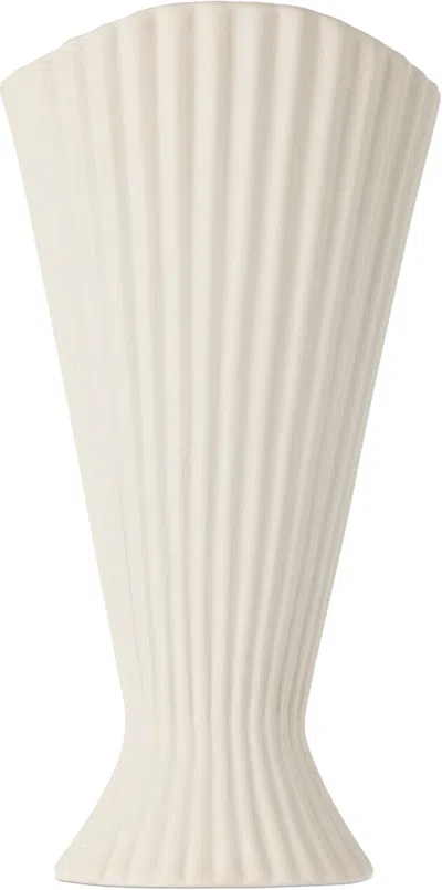 FERM LIVING OFF-WHITE FOUNTAIN SMALL VASE