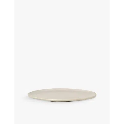 FERM LIVING OFF-WHITE SPECKLE FLOW LARGE PORCELAIN PLATE 27CM