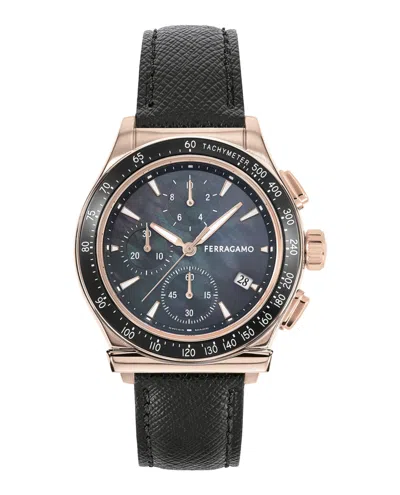 FERRAGAMO FERRAGAMO 1927 CHRONO LEATHER WATCH
