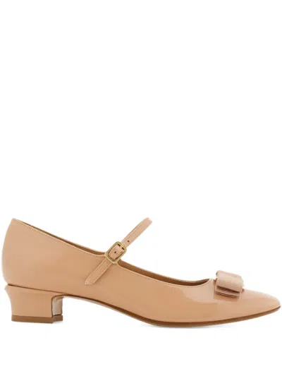 FERRAGAMO 30MM MARY JANE BOW-DETAIL PUMPS