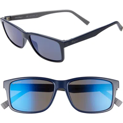 FERRAGAMO FERRAGAMO 57MM SQUARE SUNGLASSES