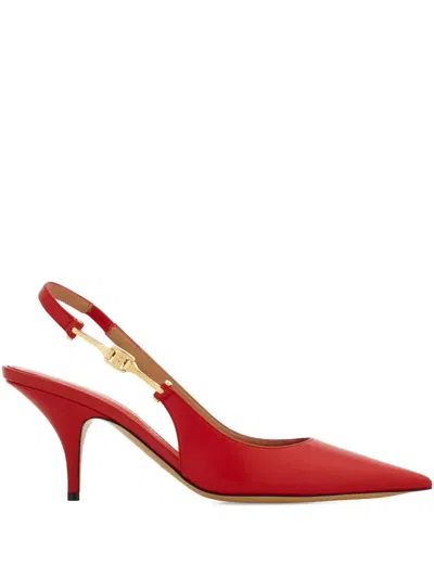FERRAGAMO 70MM LEATHER PUMPS
