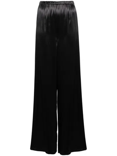 FERRAGAMO WOMEN BLACK WIDE LEG TROUSERS, 26 LUXURY PANTS FOR WOMEN DARVEYS