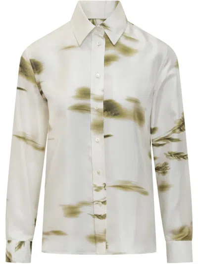 FERRAGAMO BLOSSOM-PRINT LONG-SLEEVE SHIRT