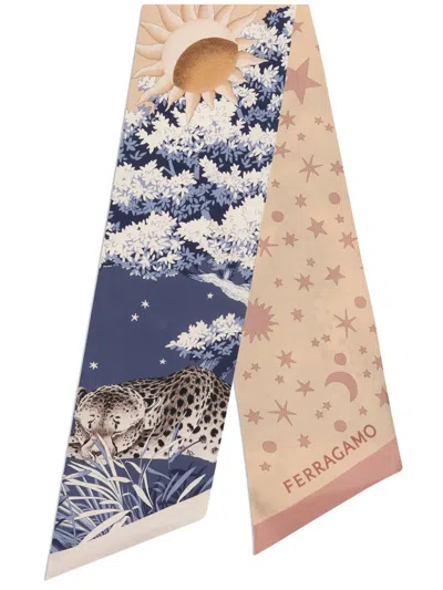 FERRAGAMO DAY & NIGHT PRINT SCARF