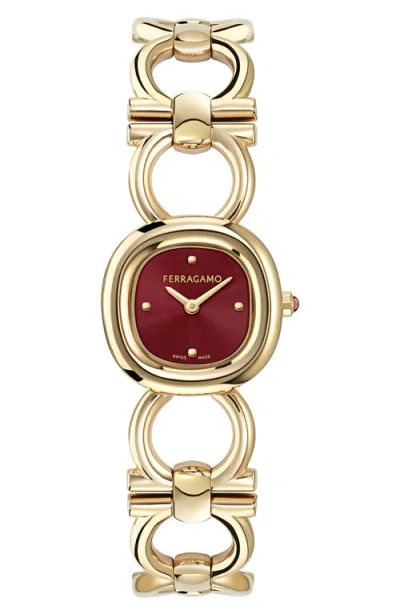 FERRAGAMO FERRAGAMO DOUBLE GANCINI BRACELET WATCH, 25MM