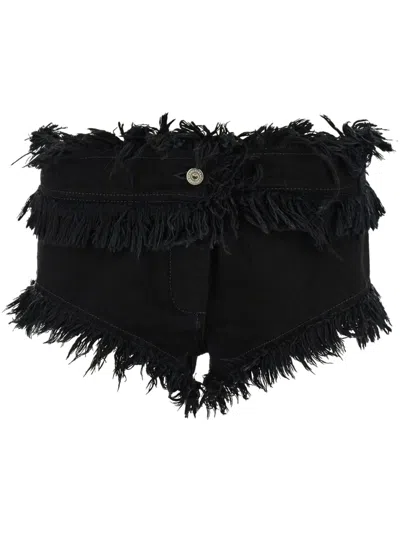 FERRAGAMO FRAYED DENIM SHORTS