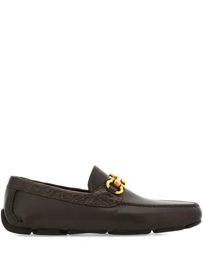 FERRAGAMO GANCINI-BUCKLE LOAFERS