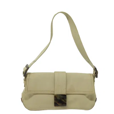 FERRAGAMO GANCINI CANVAS SHOULDER BAG (PRE-OWNED)