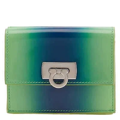 FERRAGAMO FERRAGAMO GANCINI CLASP WANDA COMPACT WALLET 220434 763141