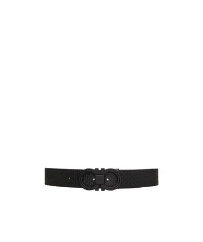 FERRAGAMO SALVATORE FERRAGAMO GANCINI LOGO PLAQUE BELT