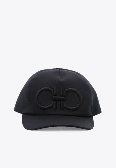 FERRAGAMO GANCINI-EMBROIDERED BASEBALL CAP