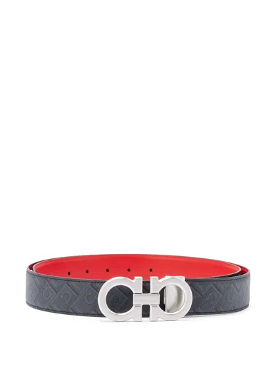 FERRAGAMO GANCINI LEATHER BELT