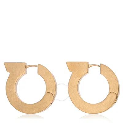 FERRAGAMO FERRAGAMO GANCINI LOGO-ENGRAVED EARRINGS