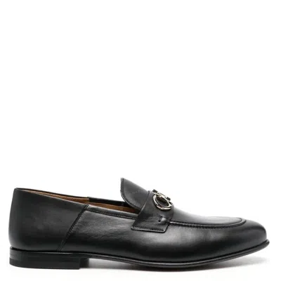 FERRAGAMO FERRAGAMO GANCINI ORNAMENT CALFSKIN MULE LOAFERS