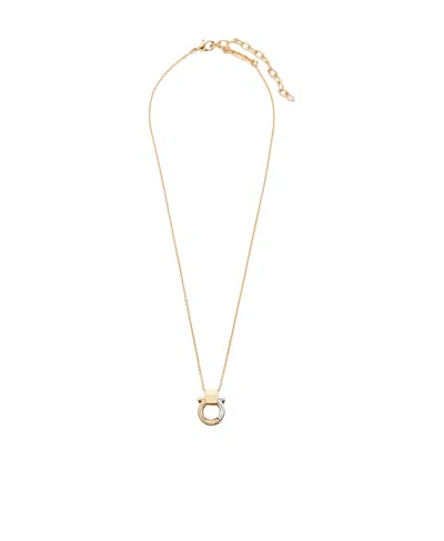 FERRAGAMO SALVATORE FERRAGAMO GANCINI PENDANT NECKLACE