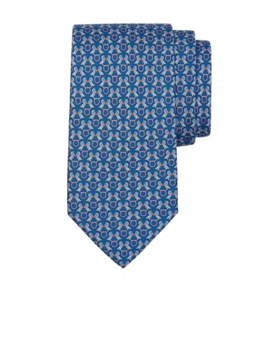 FERRAGAMO PARROT-PRINT SILK TIE