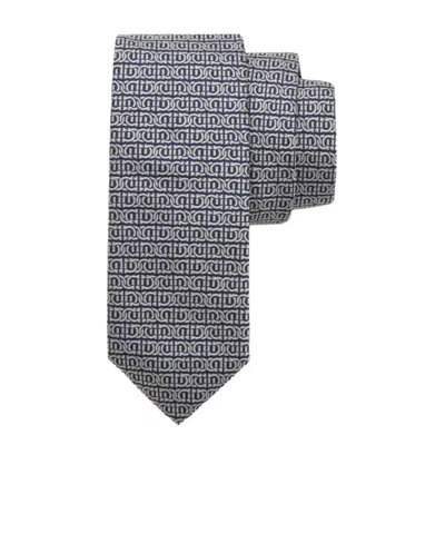 FERRAGAMO GANCINI SILK JACQUARD TIE