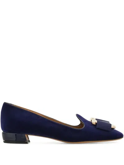 FERRAGAMO GANCINI VELVET PUMPS